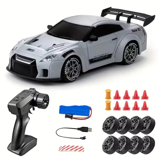 RC Drift Racing Car for Kids – Remote Control Sports Car with Stepless Speed Control, Proportional Throttle and Drifting Action, Birthday Gift for Boys and Girls