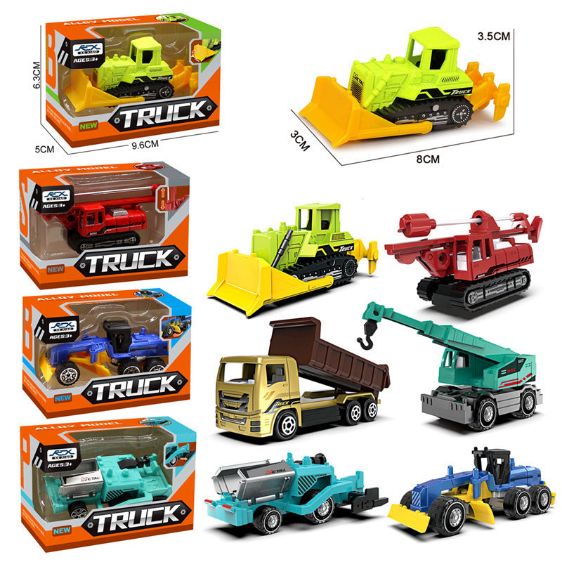1:64 Scale Alloy Miniature Toy Car – Die-Cast Metal Engineering Vehicle, Sliding Model Car for Kids, Boys' Gift and Collectible Toy
