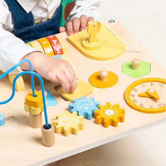 8-in-1 Montessori Wooden Sensory Activity Table for Toddlers – Baby Educational Learning Board & Preschool Toy