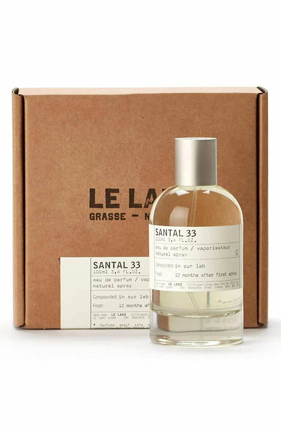 Le Labo Santal 33 3.4 Oz Unisex Eau de Parfum Spray -New Without Box
