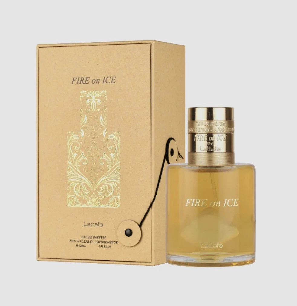Lattafa Fire on Ice Eau De Parfum Spray 3.7oz 109ml Unisex Long-Lasting Scent