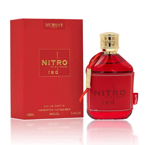 Dumont Nitro Red 3.4Oz Eau De Parfum for Men–Rich Fruity Woody Floral Fragrance