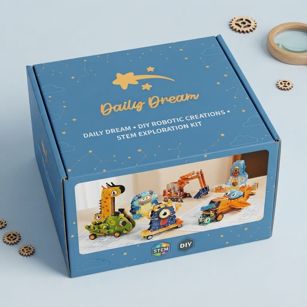 DIY STEM Building Kit for Kids – STEAM Science Experiments with Hydraulic, Aerodynamic & Optical Models