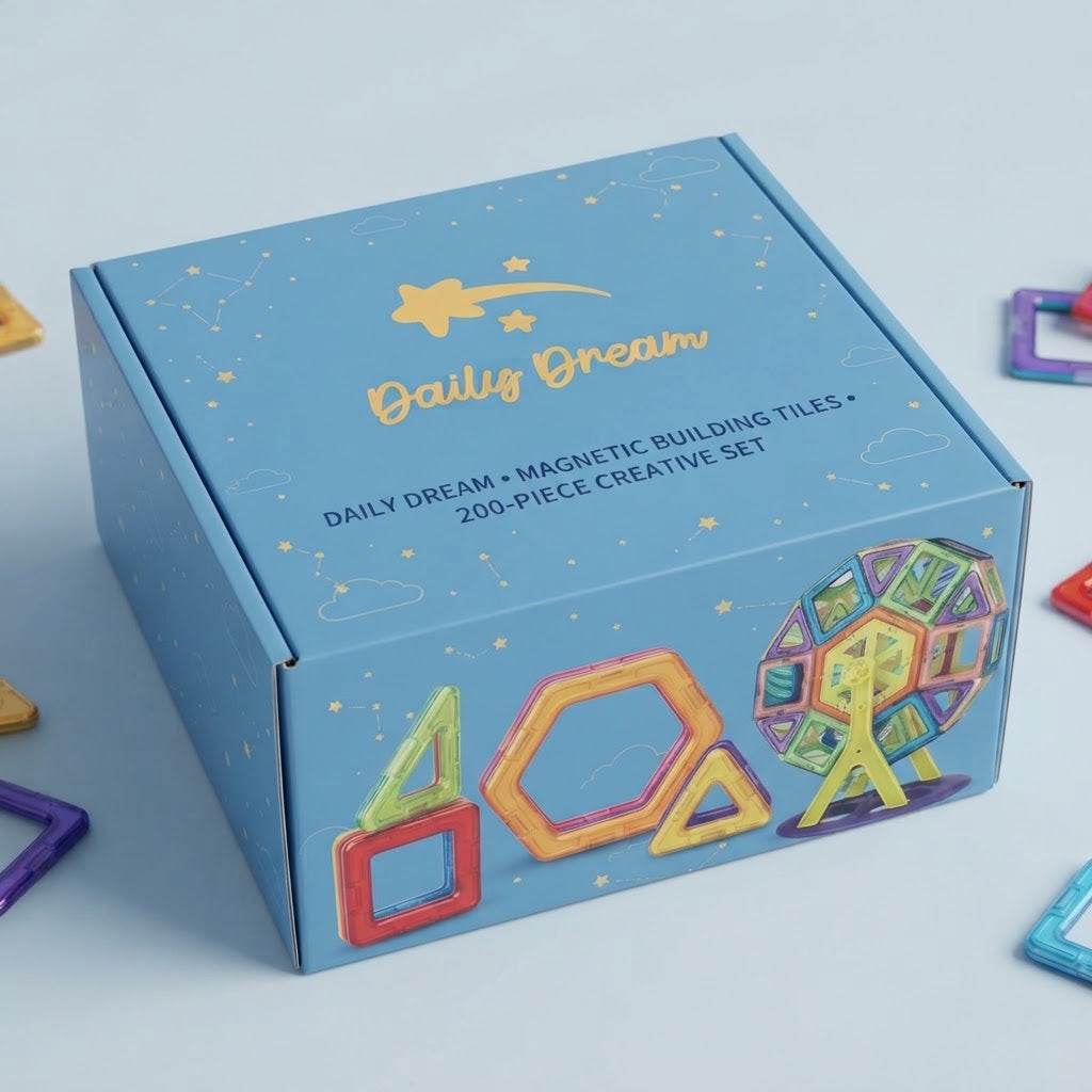 Magnetic Building Blocks for Kids Ages 4–6 – Creative 3D Puzzle Construction STEM Toy Set