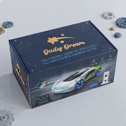 2.4GHz Gesture-Controlled RC Concept Car for Kids – Watch-Style Remote Control Stunt Vehicle with Dual Spray Effects, Music and Sci-Fi Design