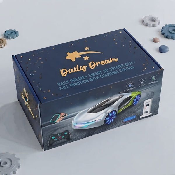 2.4GHz Gesture-Controlled RC Concept Car for Kids – Watch-Style Remote Control Stunt Vehicle with Dual Spray Effects, Music and Sci-Fi Design