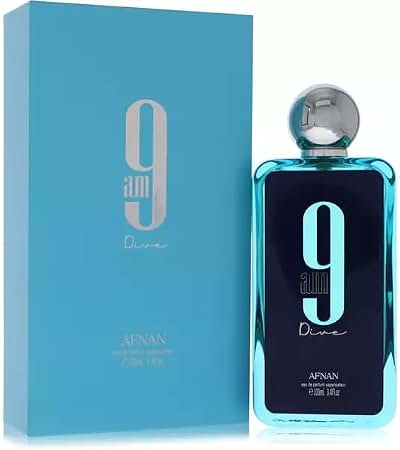 9 am Dive by Afnan 3.4 oz EDP Cologne Perfume Unisex New In Box
