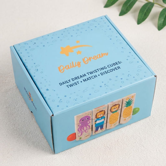 Infant & Toddler Educational Building Blocks – Rotating Puzzle Toy for Fine Motor Skills and Logical Thinking