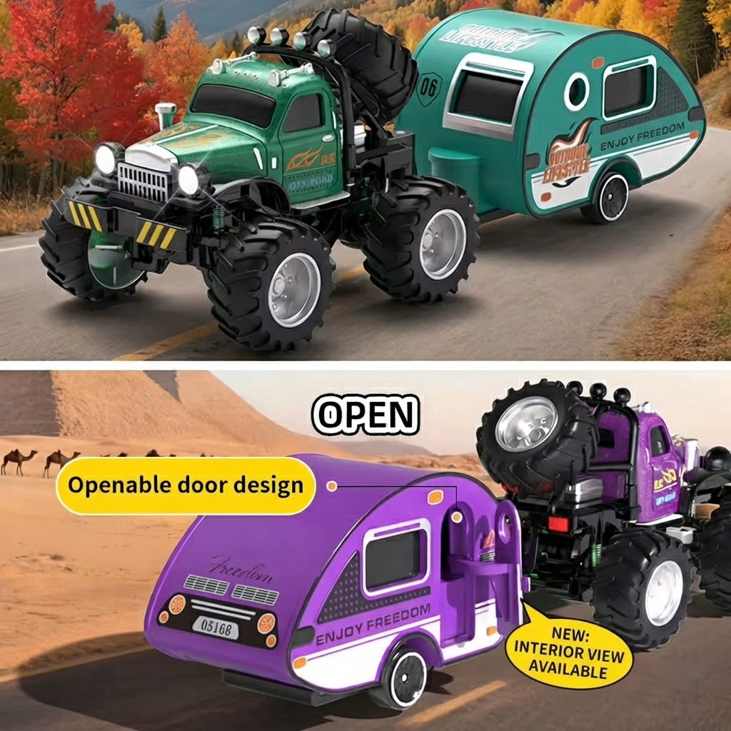 Daily dream 1:64 Mini RC Remote Control Car, 2.4GHz High-Speed Alloy All-Terrain Racing Car with Dual Control for Kids