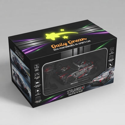 1:24 Scale RC Drift Car for Kids – 2.4GHz 4-Channel Remote Control Racing Car, High-Speed Electric Sports Vehicle with Metal Components and LED Lights