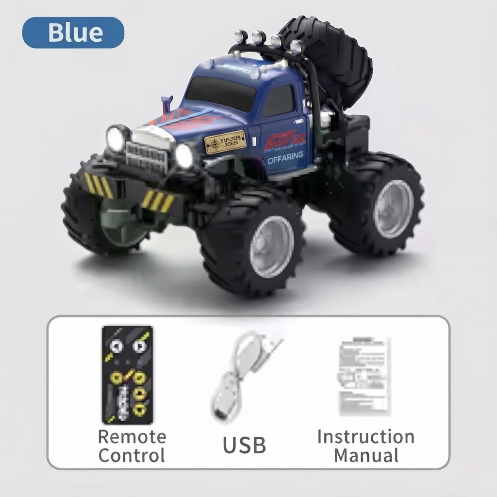 Daily dream 1:64 Mini RC Remote Control Car, 2.4GHz High-Speed Alloy All-Terrain Racing Car with Dual Control for Kids