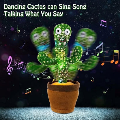 Daily dream dancing Talking Cactus Toy for Kids – Singing, Recording, Voice Repeating, Mimicking & Light-Up Plush Toy Gift