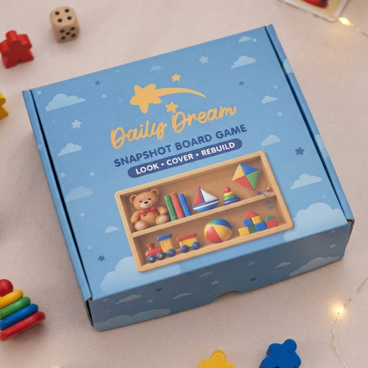 Jinayon Educational Board Game Shelf | Wooden Toy Storage Rack