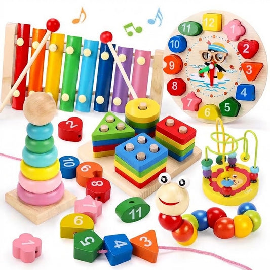 Daily dream montessori Wooden Educational Toys Set for Babies & Kids – Learning & Development Puzzle