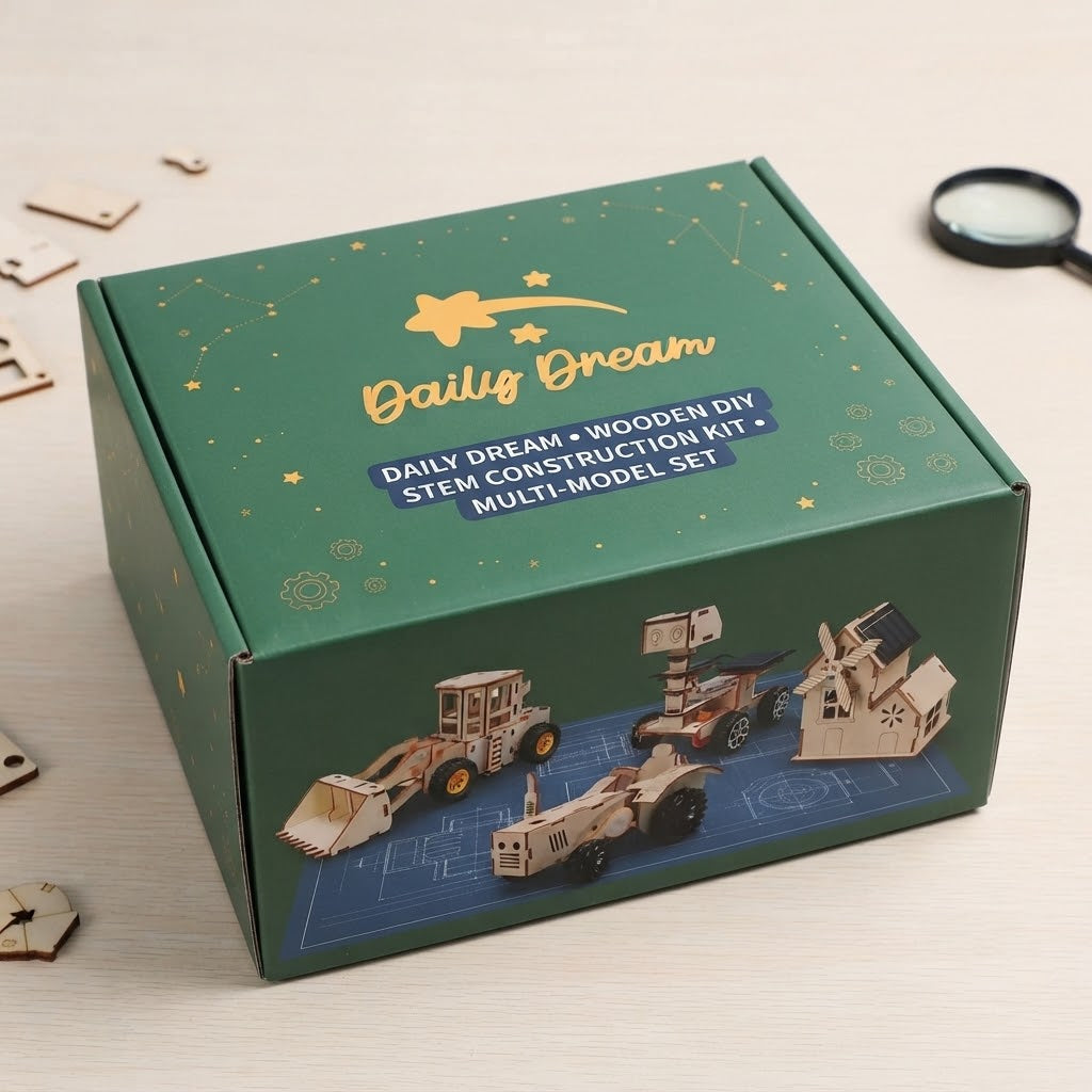 DIY Wooden Puzzle Toy Set for Kids – Educational STEM Science Experiment & Creative Learning Kit