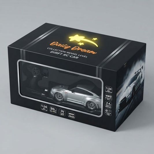 4WD RC Drift Car 1:24 Scale 2.4GHz Remote Control High Speed Stunt Racing Car with LED Lights, Boys Toy Gift Wholesale
