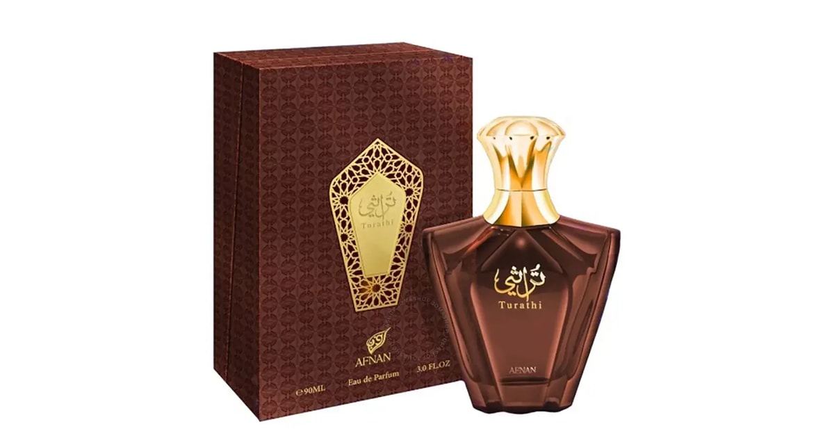 Afnan Turathi Brown Eau de Parfum for Men – 3.0 oz (90 ml)
