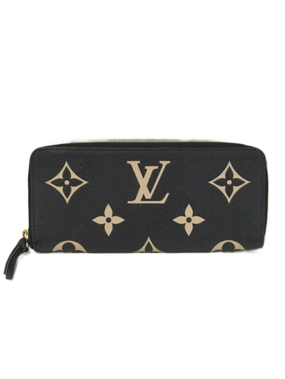 Louis Vuitton Portefeuille Clemence Zip Around Wallet Monogram Empreinte Bicolor
