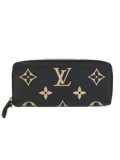 Louis Vuitton Portefeuille Clemence Zip Around Wallet Monogram Empreinte Bicolor