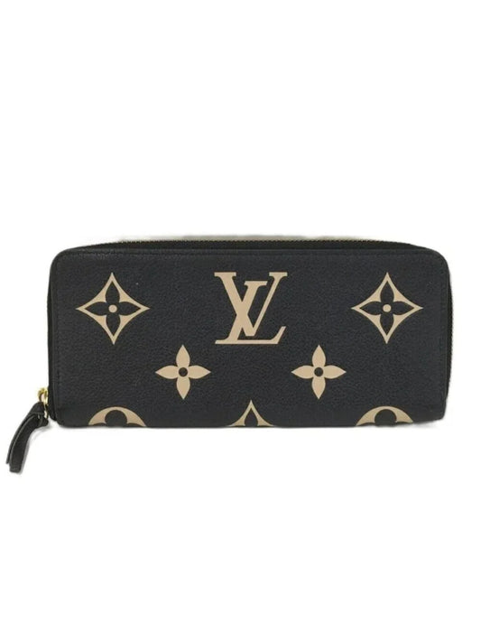Louis Vuitton Portefeuille Clemence Zip Around Wallet Monogram Empreinte Bicolor