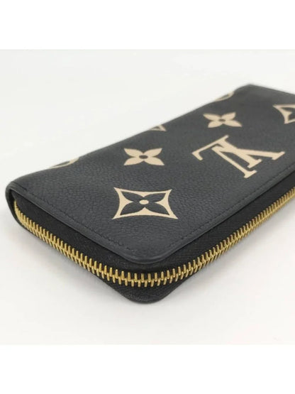 Louis Vuitton Portefeuille Clemence Zip Around Wallet Monogram Empreinte Bicolor