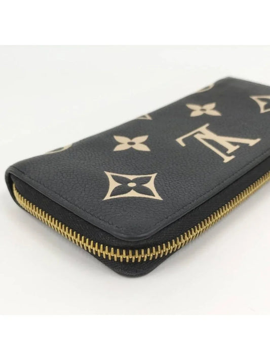 Louis Vuitton Portefeuille Clemence Zip Around Wallet Monogram Empreinte Bicolor