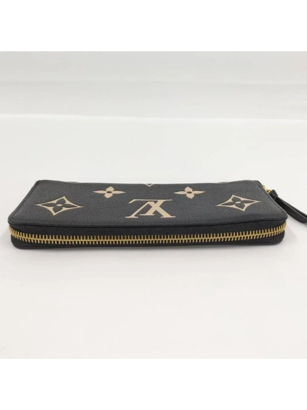 Louis Vuitton Portefeuille Clemence Zip Around Wallet Monogram Empreinte Bicolor