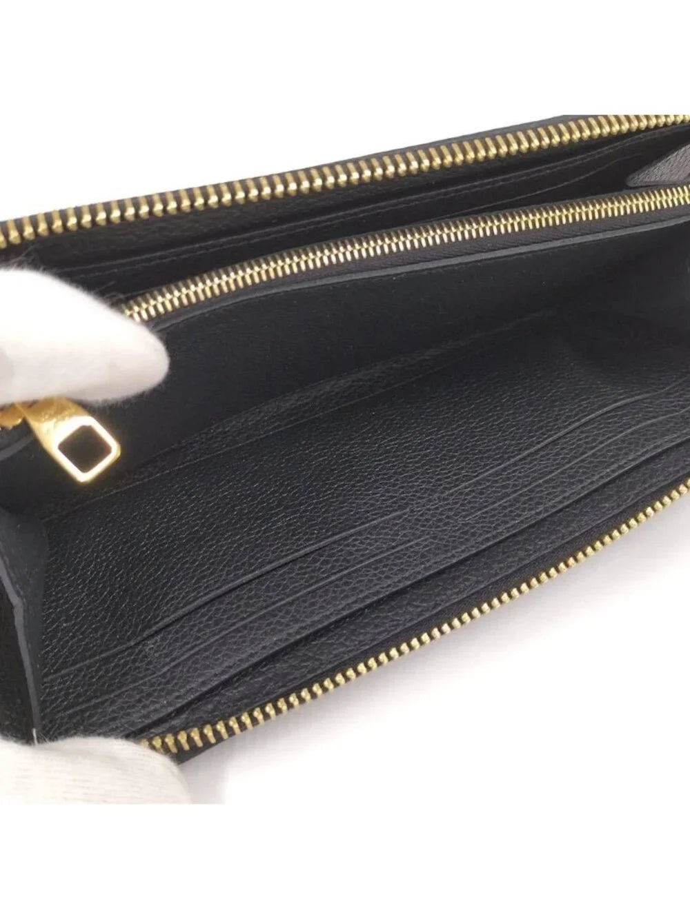 Louis Vuitton Portefeuille Clemence Zip Around Wallet Monogram Empreinte Bicolor