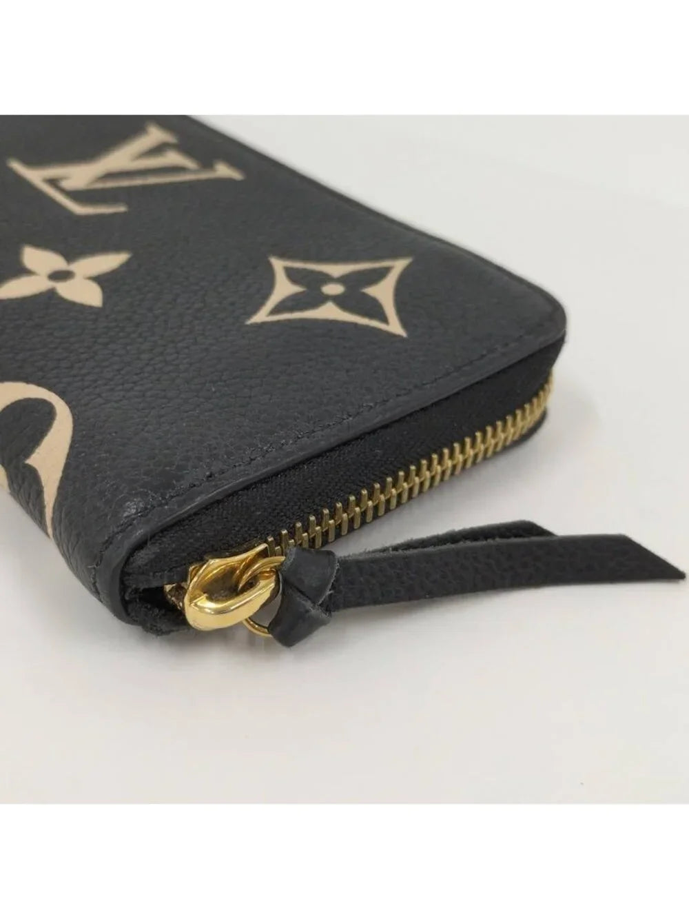 Louis Vuitton Portefeuille Clemence Zip Around Wallet Monogram Empreinte Bicolor