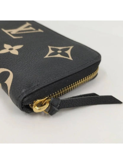 Louis Vuitton Portefeuille Clemence Zip Around Wallet Monogram Empreinte Bicolor
