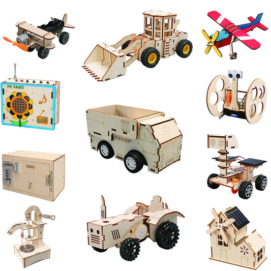 DIY Wooden Puzzle Toy Set for Kids – Educational STEM Science Experiment & Creative Learning Kit