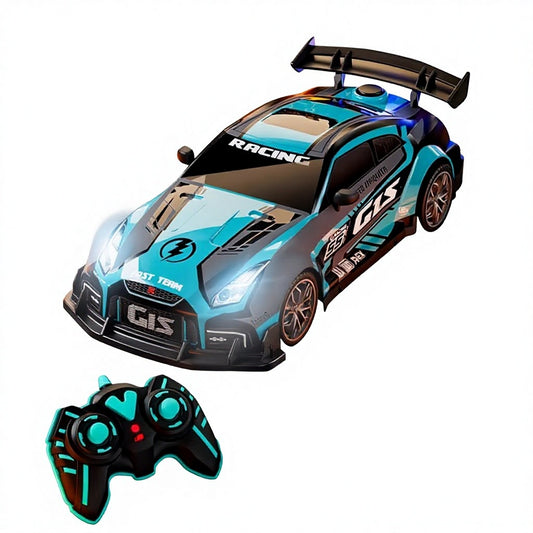 Electric RC Drift Car for Kids – 4WD Sports Racing Toy with Spray Effect, LED Lights and Multi-Function Features, Indoor Racing Car Birthday Gift
