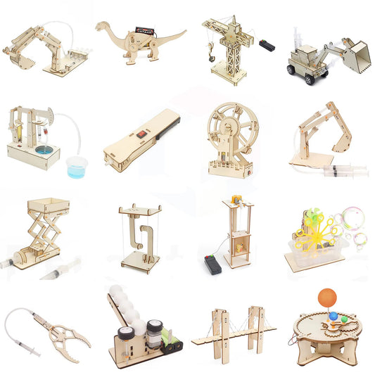 DIY Wooden STEM Learning Kit for Kids – Creative Science, Engineering & Educational Building Toy