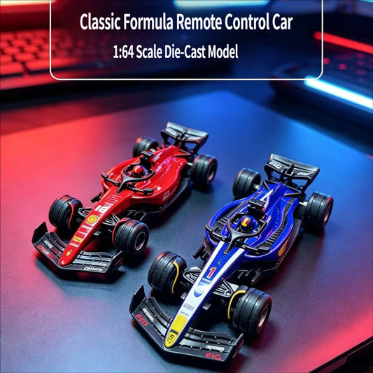 1:64 Scale Mini Alloy Formula RC Racing Car – 2.4GHz Remote Control Toy with Adjustable Speed and LED Lights, Mini Sports Car Gift for Kids