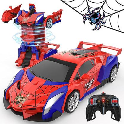 1:18 Scale RC Deformation Spider Robot Car – 2.4GHz Remote Control Transforming Toy with One-Button Conversion and 360° Rotation, Gift for Kids