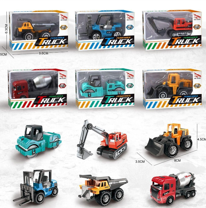 1:64 Scale Mini Alloy Engineering Truck – Metal Construction Vehicle Model Toy for Kids & Collectors