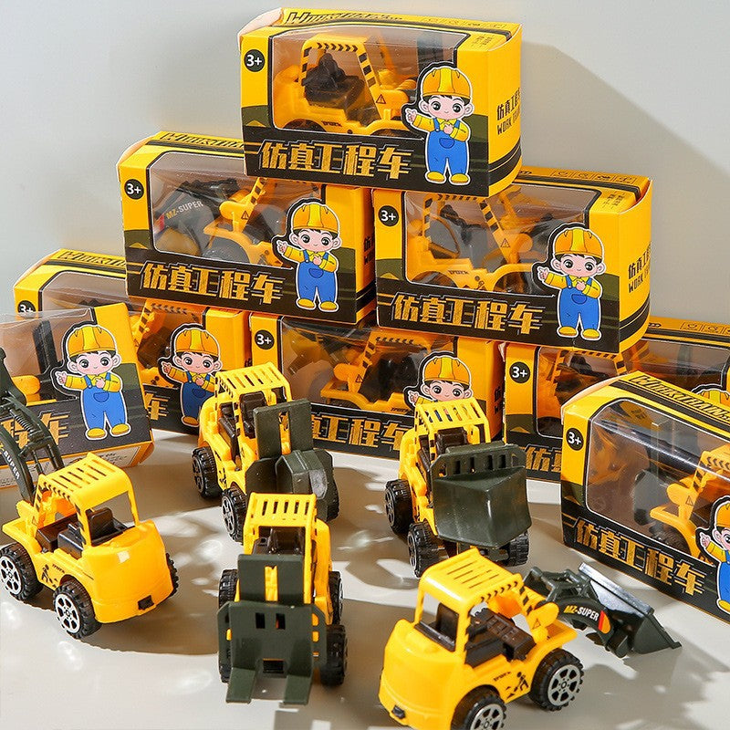 Pull Back Engineering Toy Vehicles Set – Die-Cast Excavator & Dump Truck Models, Construction Car Gift Box for Kids