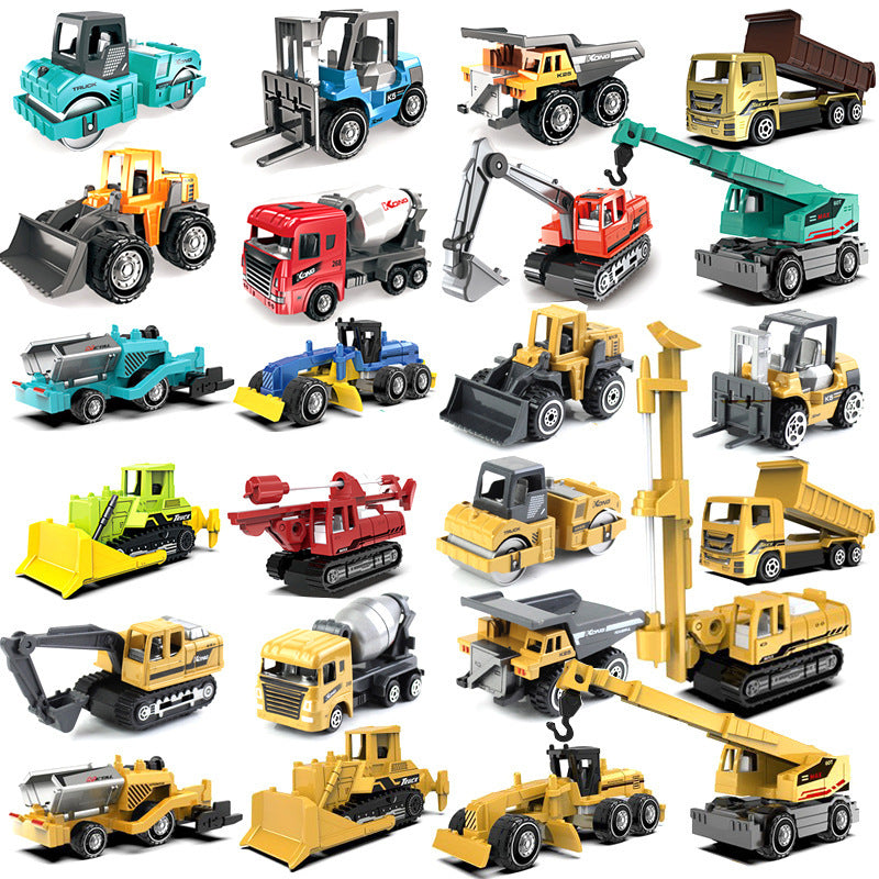 1:64 Scale Alloy Miniature Toy Car – Die-Cast Metal Engineering Vehicle, Sliding Model Car for Kids, Boys' Gift and Collectible Toy