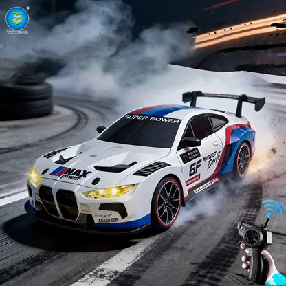 1:24 Scale RC Drift Car – 2.4GHz 4WD Remote Control Racing Car with Full Proportional Control, LED Lights and High-Speed Performance for Kids and Adults