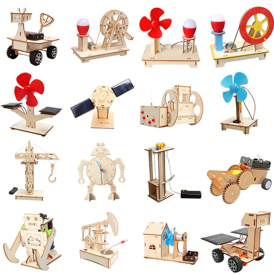 DElight Share Wooden STEM Science & Engineering Kit for Kids – Educational DIY Learning Toy