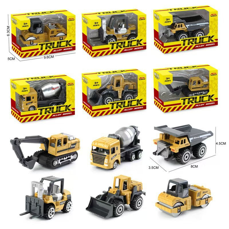 1:64 Scale Alloy Miniature Toy Car – Die-Cast Metal Engineering Vehicle, Sliding Model Car for Kids, Boys' Gift and Collectible Toy