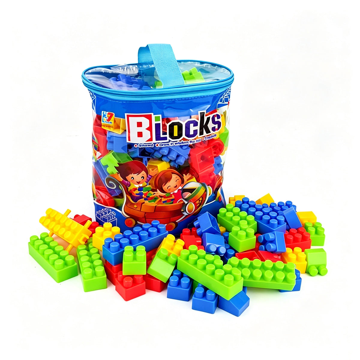 Large Plastic Building Blocks for Kids – Montessori DIY Construction Toy Set for Boys & Girls