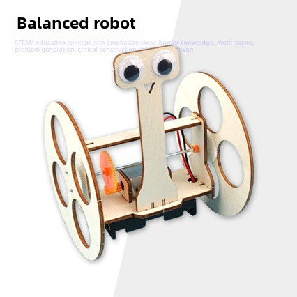 DIY Wooden Balance Robot Kit for Kids – STEM Science Experiment & Educational Puzzle Toy