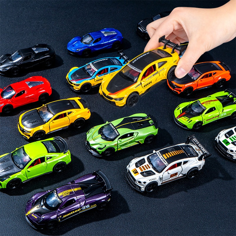 Mini Alloy Die-Cast Toy Car for Kids – Small Metal Pull-Back Vehicle Model, Battery-Free Racing Car, Collectible Toy and Gift for Boys and Girls