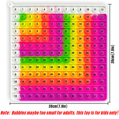 Montessori Rainbow Silicone Multiplication Table – Reusable Math Learning & Writing Toy for Kids