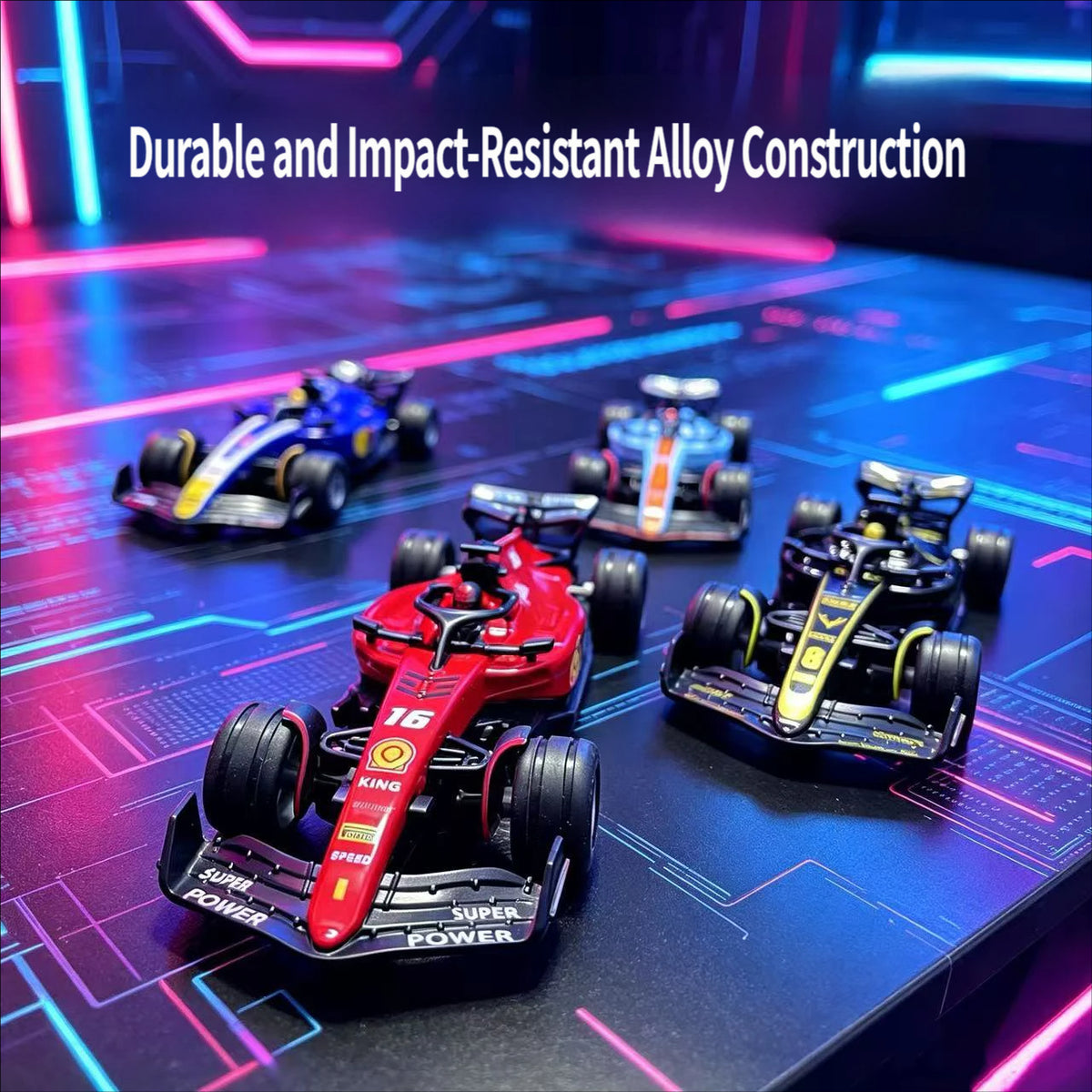 1:64 Scale Mini Alloy Formula RC Racing Car – 2.4GHz Remote Control Toy with Adjustable Speed and LED Lights, Mini Sports Car Gift for Kids