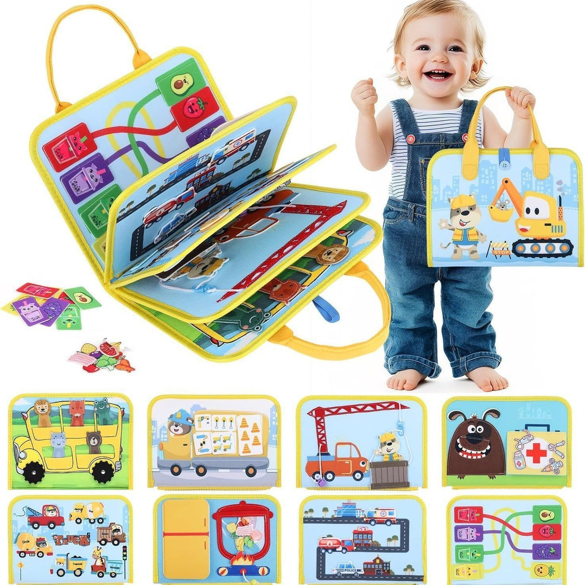 Montessori Felt Busy Book for Kids – Interactive Sensory Activity Book & Early Learning Toy