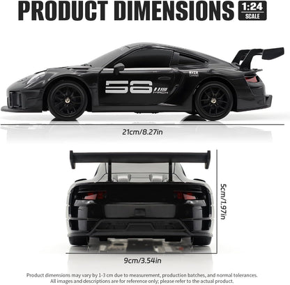 DWI DOWELLIN 1:24 Scale RC Drift Car – 2.4GHz 4WD Remote Control Racing Car, 15km/h Speed, Racing Tires, Drift Tires and LED Lights for Kids