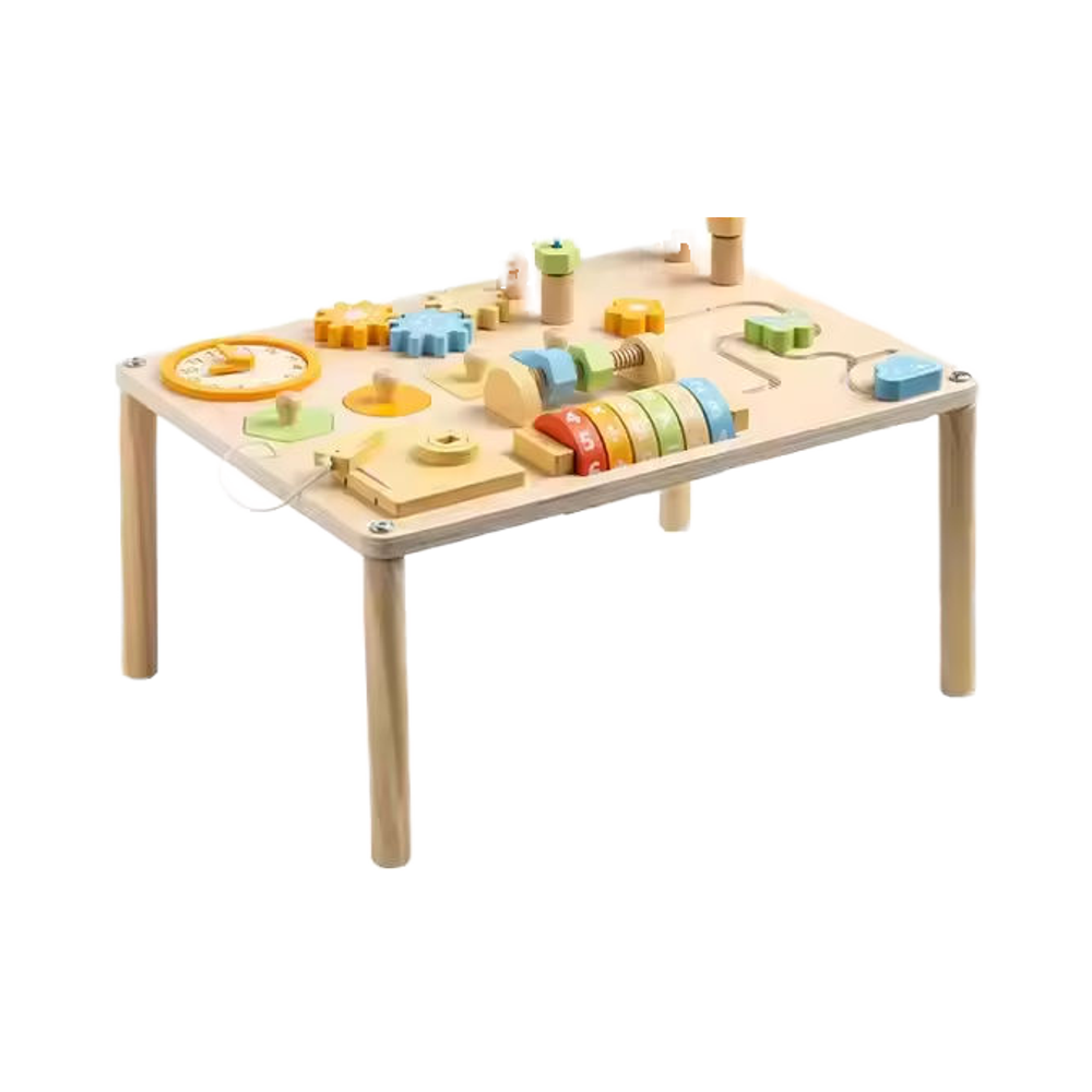8-in-1 Montessori Wooden Sensory Activity Table for Toddlers – Baby Educational Learning Board & Preschool Toy