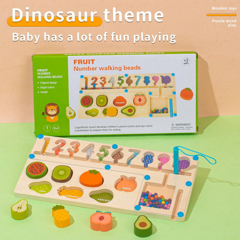 Qiaike Montessori Wooden Matching Puzzle Board for Kids – Educational Number Matching & Fine Motor Skills Learning Toy